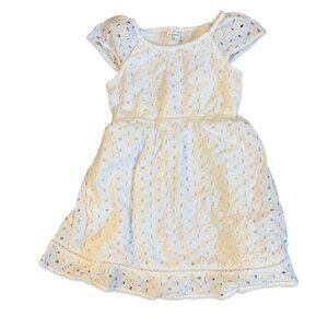 Abercrombie Kids Eyelet Smocked White Dress Boho Size 9